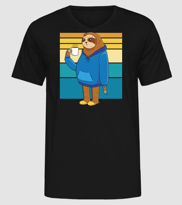 Leneș model negru pe tricou