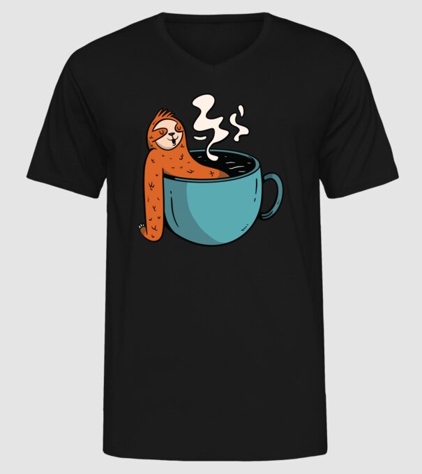 Leneș model negru pe tricou