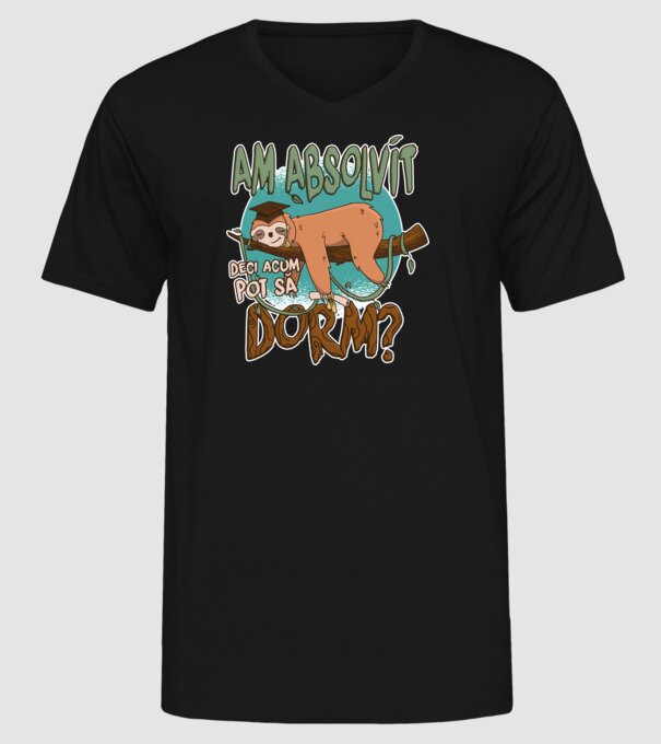 Leneș absolvent 1 model negru pe tricou