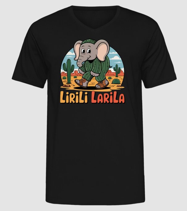Lirili Larila model negru pe tricou