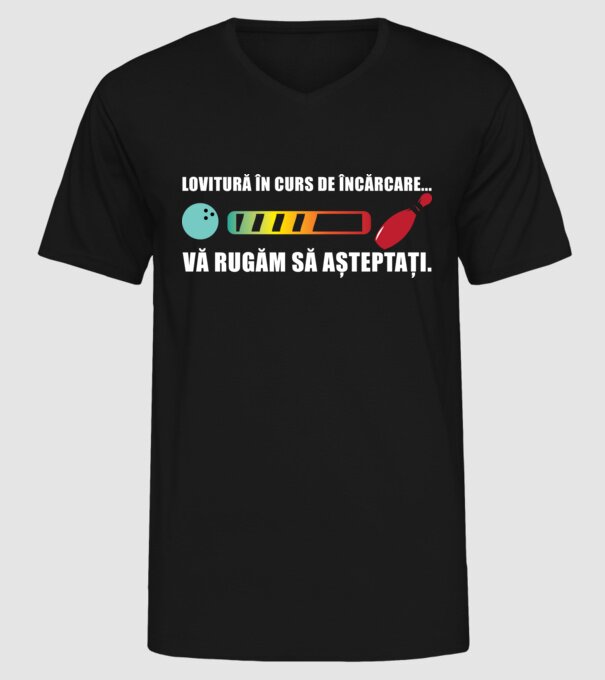 lovitură în curs de încărcare .. vă rugăm să așteptați. model negru pe tricou