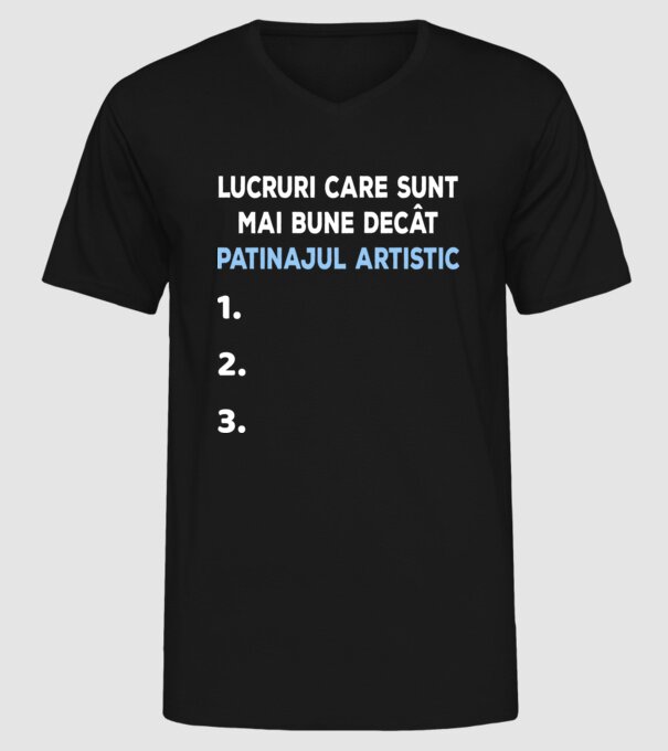 Lucruri care sunt mai bune decât patinajul artistic model negru pe tricou