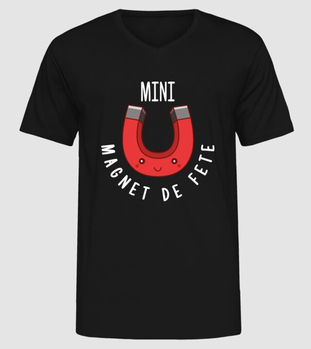 Mini magnet de fete model negru pe tricou
