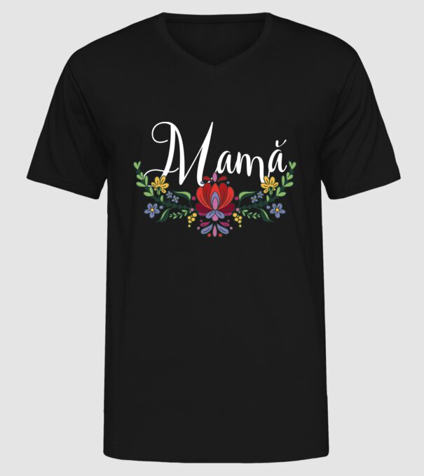Mamă model negru pe tricou