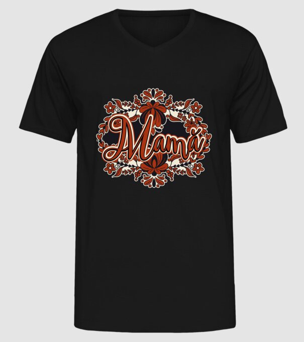 Mamă model negru pe tricou