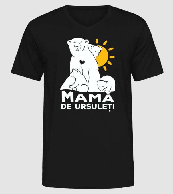 Minunată mamă de ursuleți model negru pe tricou