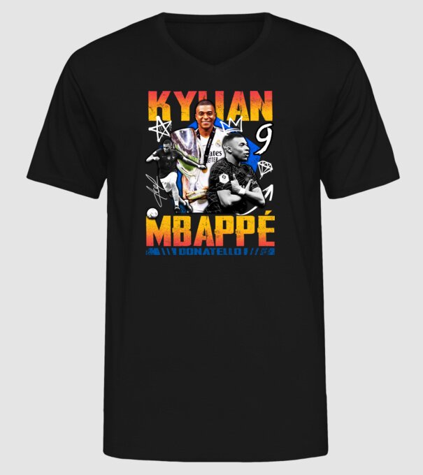 Mbappé tribute model negru pe tricou