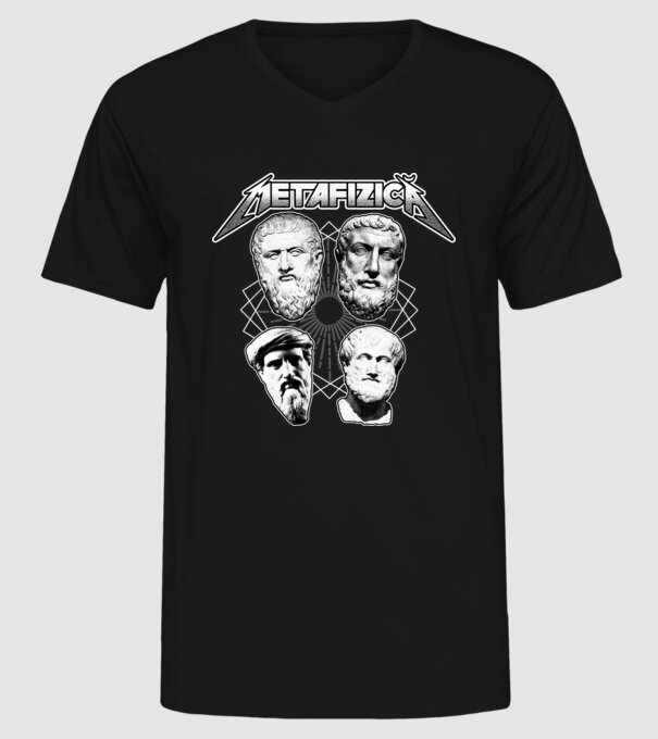 metafizică model negru pe tricou