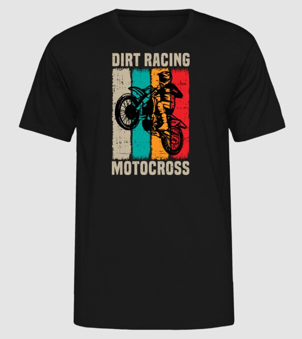 motocross model negru pe tricou
