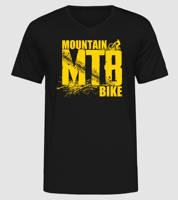 MTB model negru pe tricou