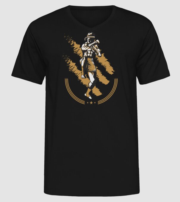 Muay Thai 2 model negru pe tricou