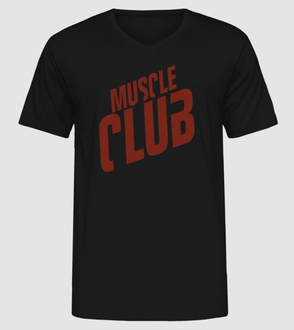 Muscle Club model negru pe tricou