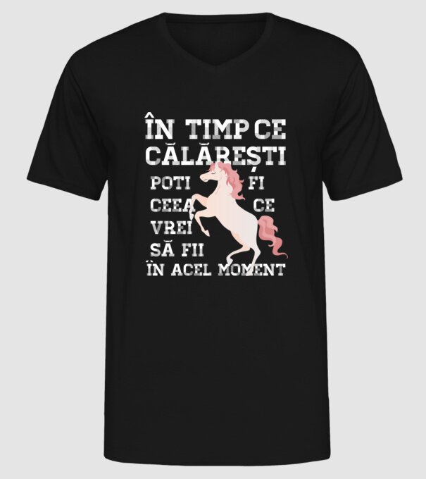 în timp ce călărești poți fi ceea ce vrei să fii - în acel moment model negru pe tricou