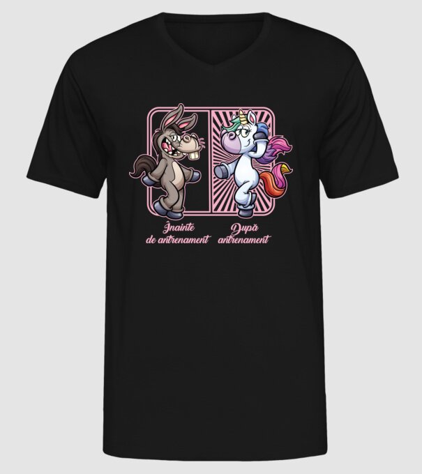 inainte de antrenament model negru pe tricou