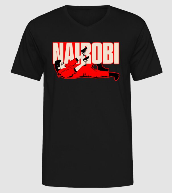 nairobi la casa de papel model negru pe tricou