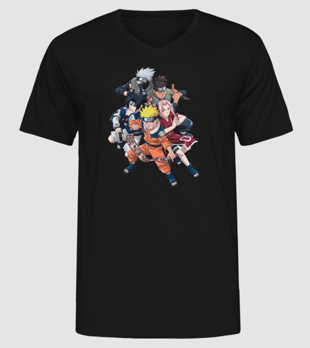 NARUTO model negru pe tricou