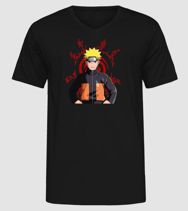 NARUTO model negru pe tricou