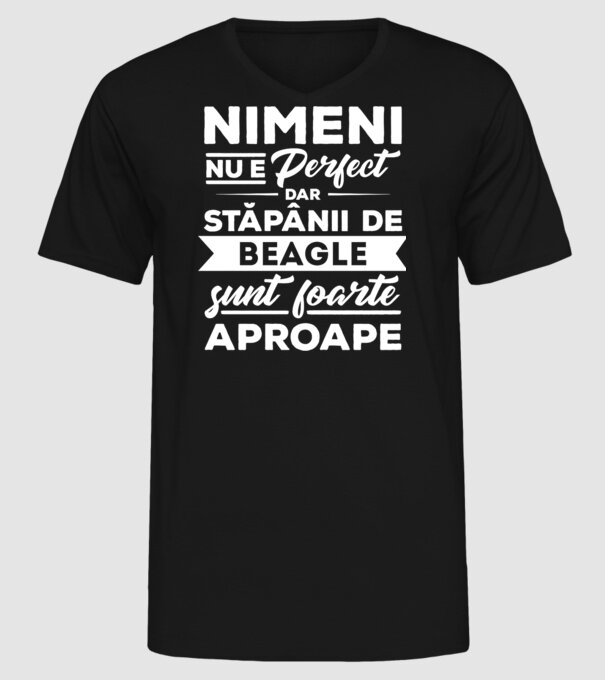 nimeni nu e perfect, dar stăpânii de beagle sunt foarte aproape model negru pe tricou