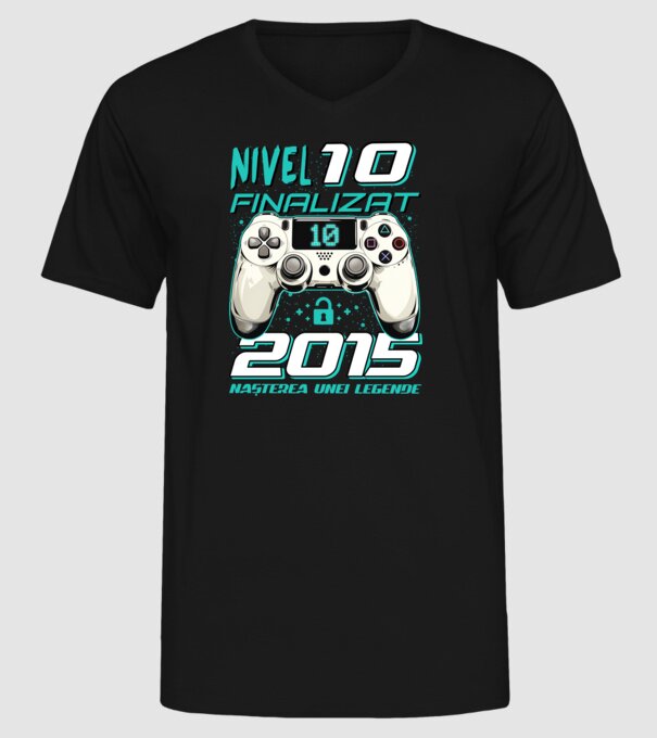 Nivel finalizat 10 2015 model negru pe tricou