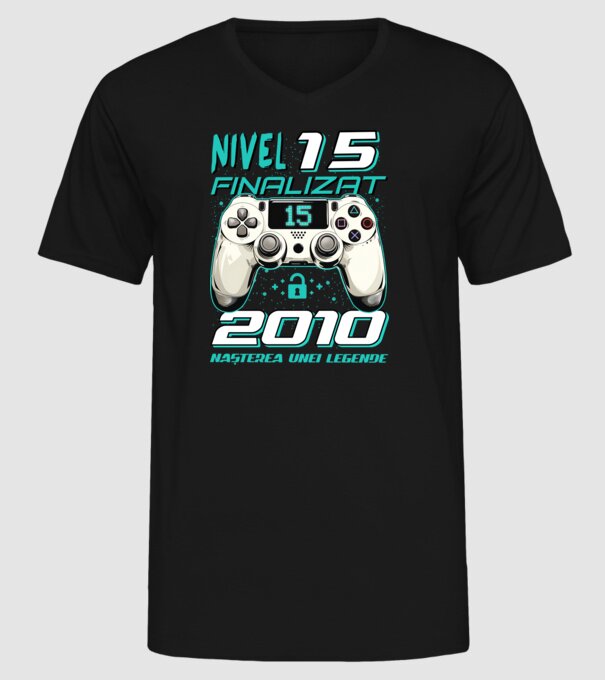 Nivel finalizat 15 2010 model negru pe tricou
