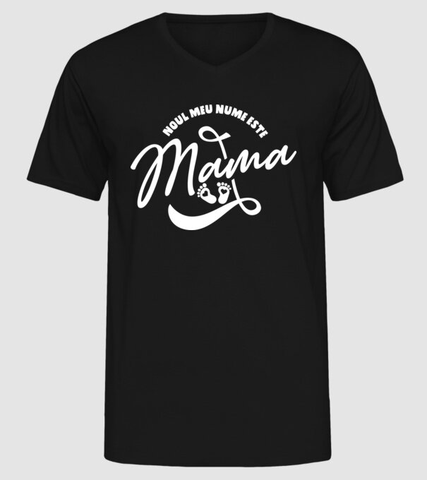Noul meu nume este Mama model negru pe tricou