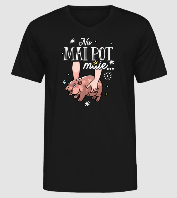 Nu mai pot muie... model negru pe tricou