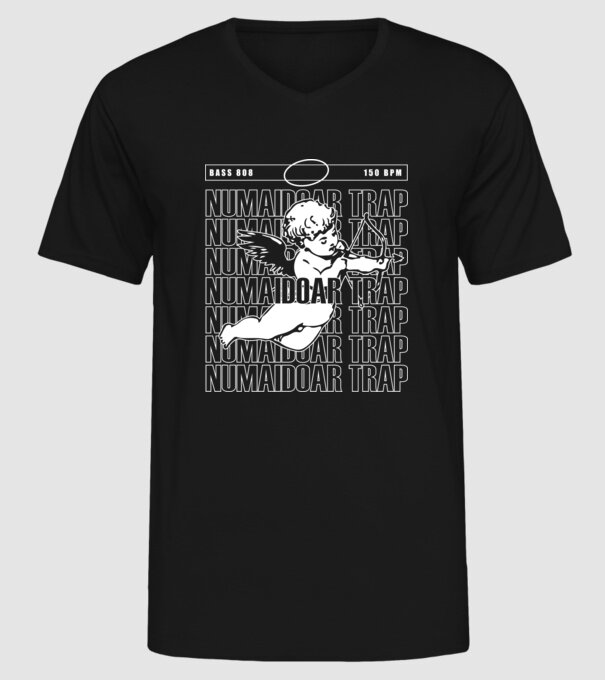 numaidoar trap model negru pe tricou