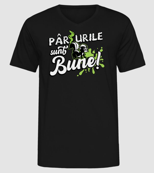 Pârțurile sunt bune model negru pe tricou
