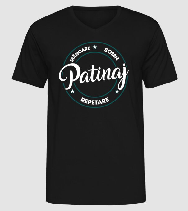 patinaj model negru pe tricou