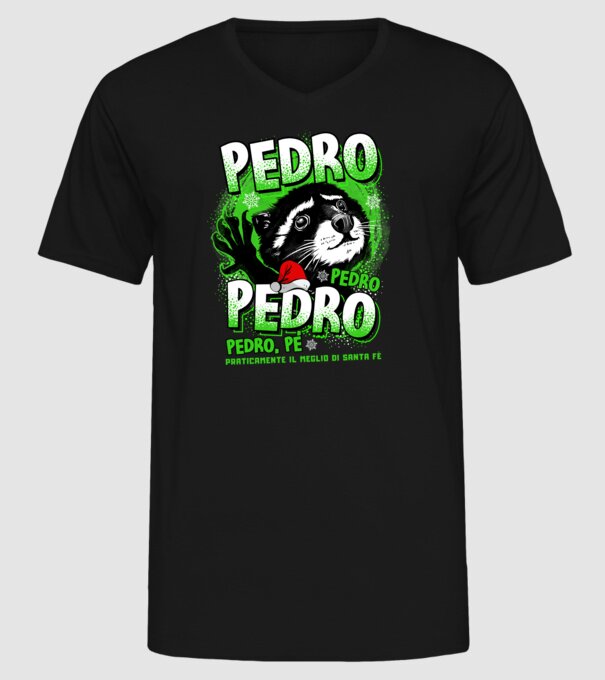 Pedro pedro christmas model negru pe tricou