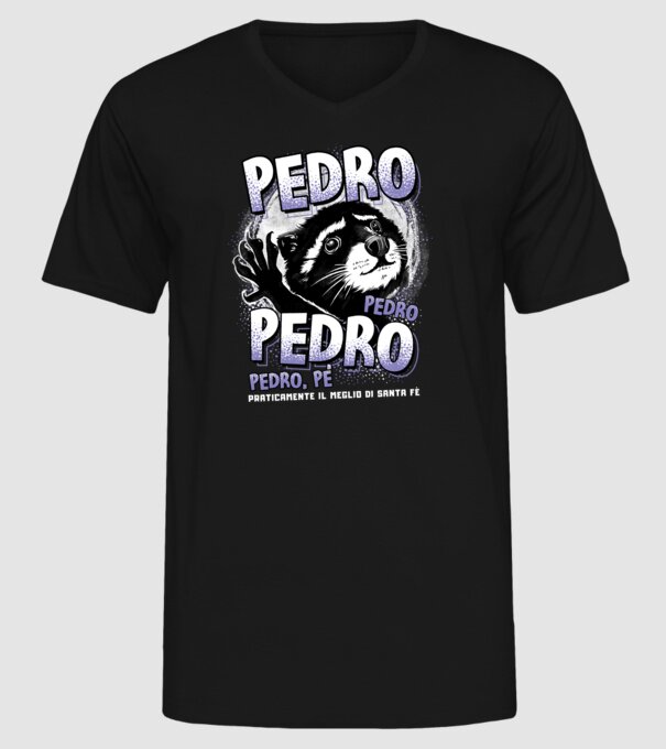 PEDRO PEDRO PEDRO model negru pe tricou