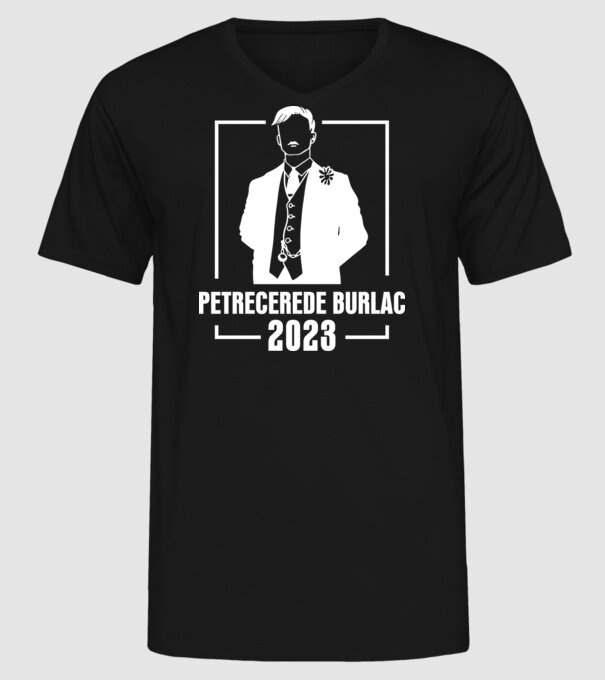 Petrecere de burlac model negru pe tricou