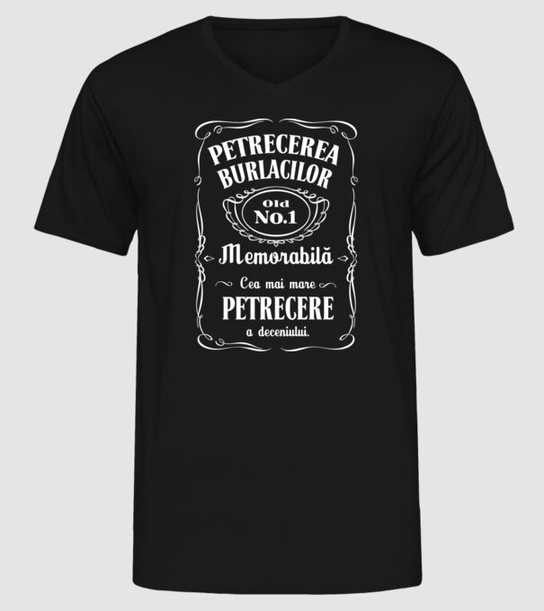 petrecerea burlacilor - memorabilă - cea mai mare petrecere a deceniului model negru pe tricou