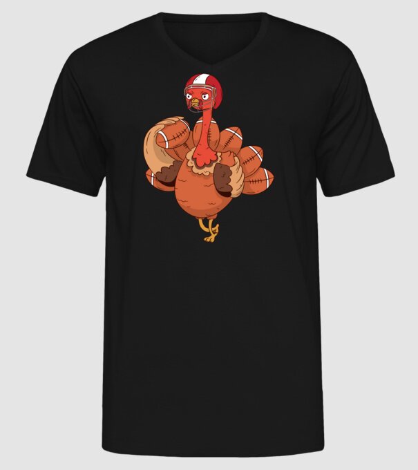Player Turkey model negru pe tricou