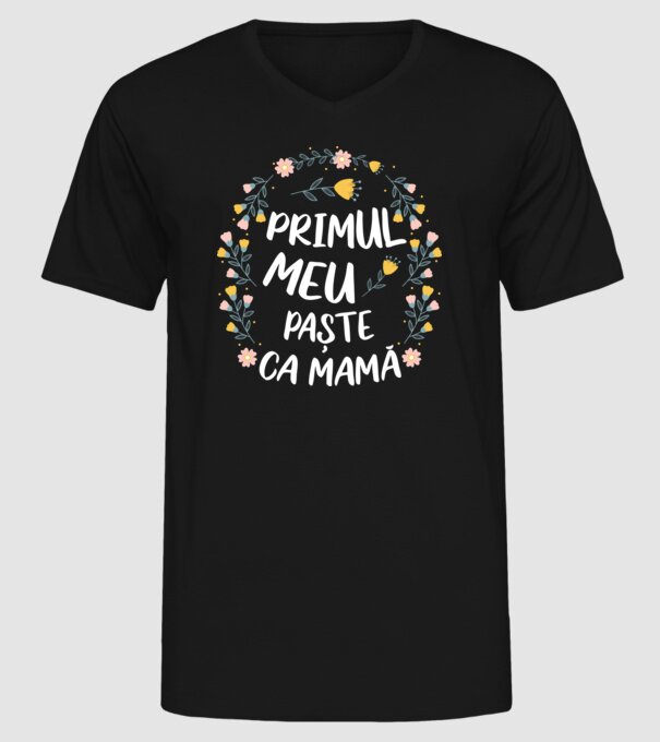 Primul meu Paște ca mamă model negru pe tricou