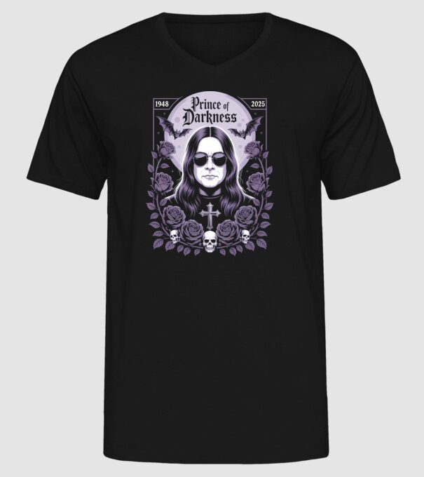 Prince of Darkness model negru pe tricou