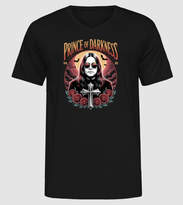 Prince of Darkness model negru pe tricou