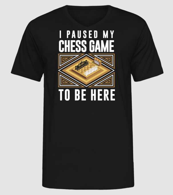Pused my chess game model negru pe tricou