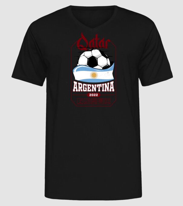 Qatar teams Argentina model negru pe tricou