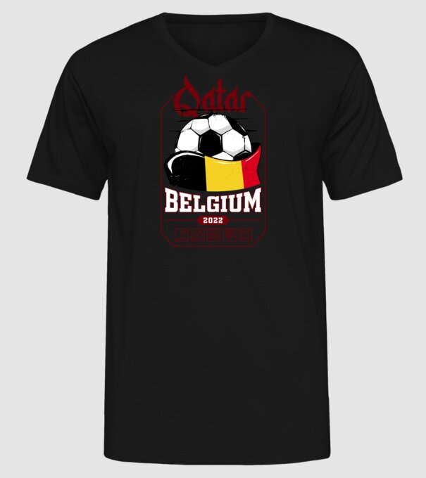 Qatar teams Belgium model negru pe tricou