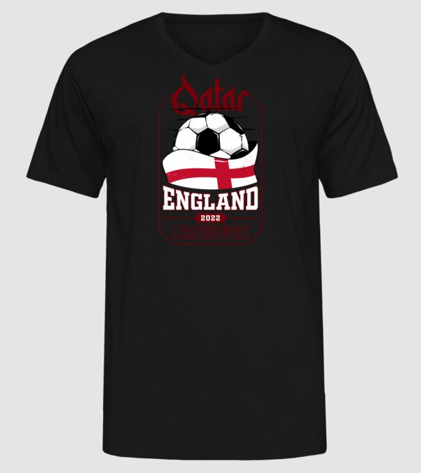 Qatar teams England model negru pe tricou