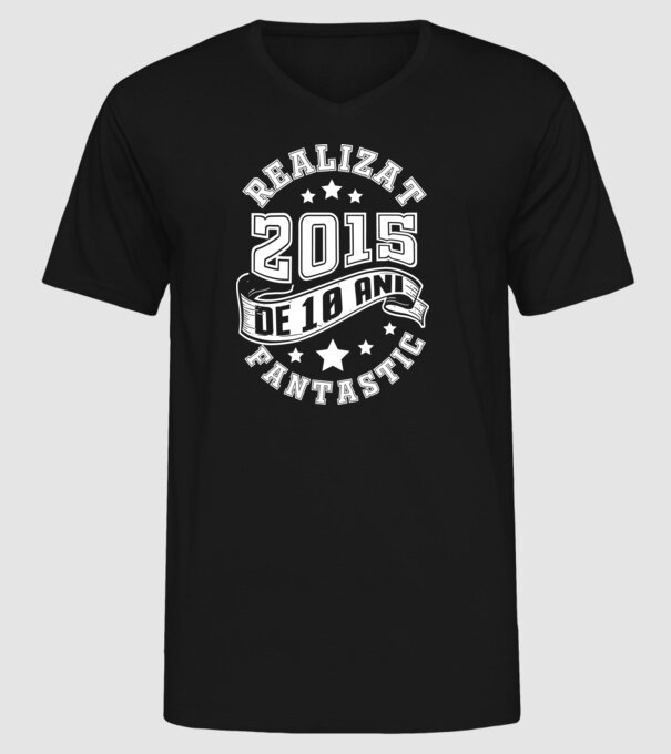Realizat de fantastic - 2015 model negru pe tricou