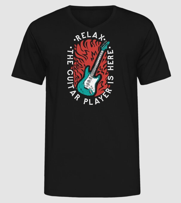 Relax model negru pe tricou