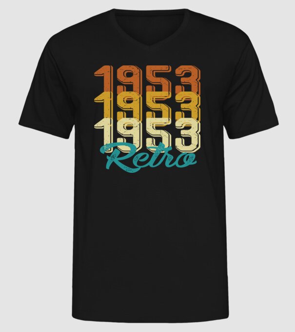 Retro 1953 model negru pe tricou