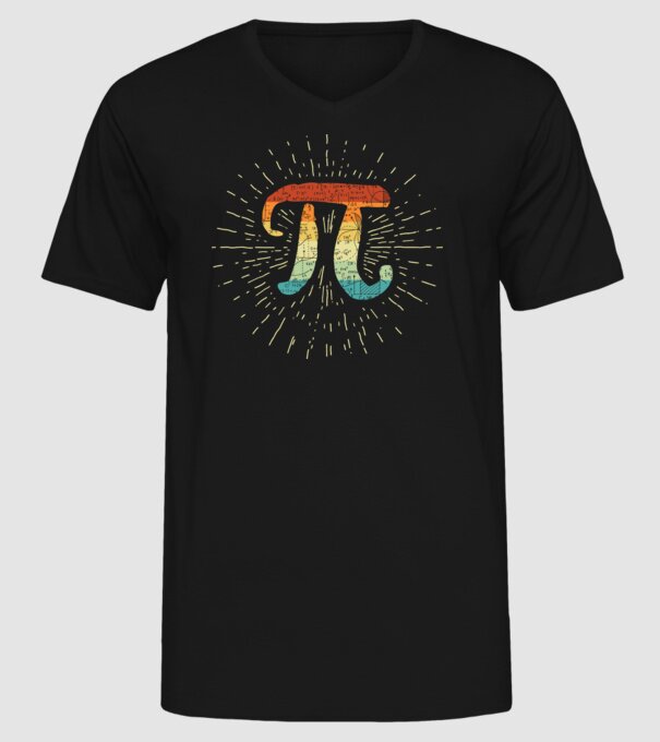 Retro Pi model negru pe tricou