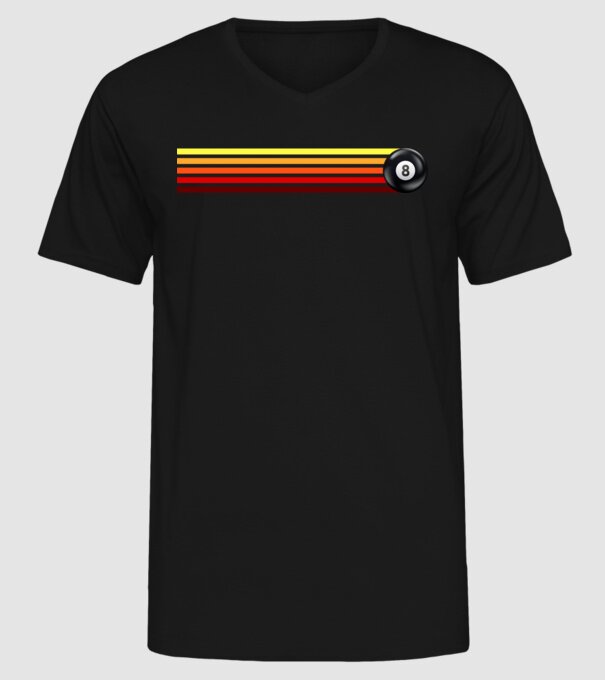 Retro - Vintage 8 ball 2 model negru pe tricou