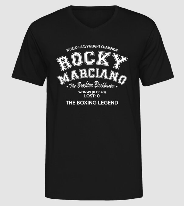 Rocky Marciano model negru pe tricou