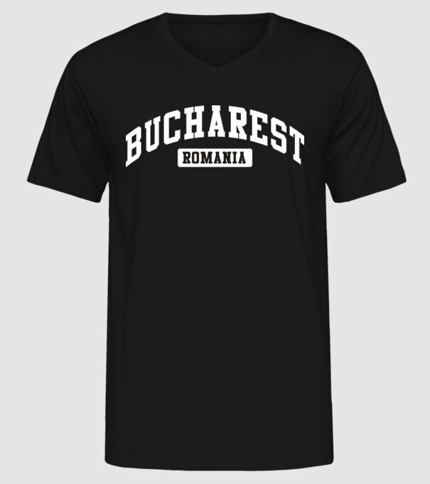 România Bucharest sport model negru pe tricou