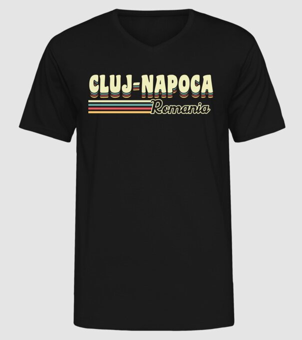 România Cluj-Napoca model negru pe tricou