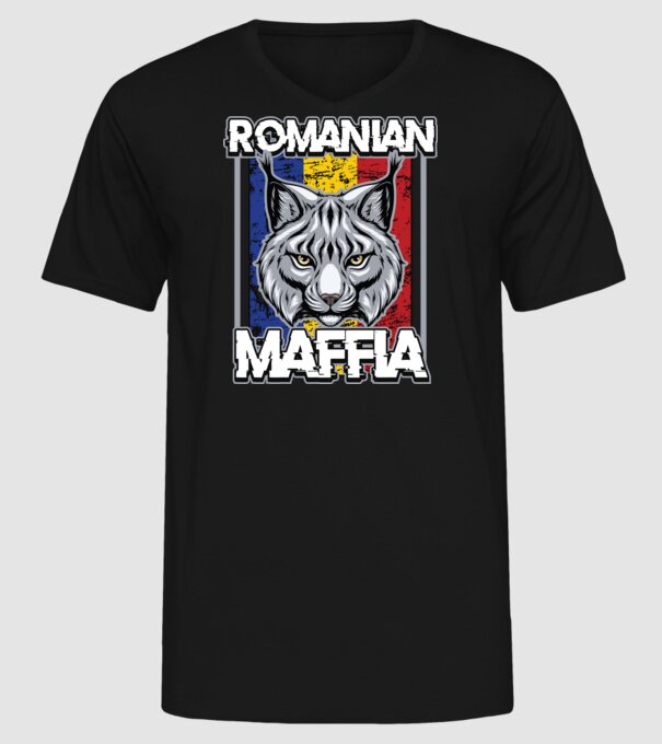 România maffia model negru pe tricou